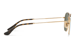 Shop Ray-Ban Hexagonal Unisex Sunglasses in Gold online.