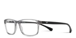 تسوق نظارات طبية إيسنشيل ليجور بإطار مستطيل امبوريو أرماني بلون Transparent Grey أونلاين.