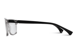 Shop Emporio Armani Essential Leisure Rectangle Eyeglasses in Transparent Grey online.