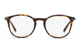 Shop GIORGIO ARMANI Round Eyeglasses in Dark Havana online.