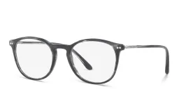 Shop GIORGIO ARMANI Round Eyeglasses in Grey online.