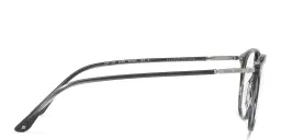 Shop GIORGIO ARMANI Round Eyeglasses in Grey online.