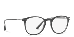 Shop GIORGIO ARMANI Round Eyeglasses in Grey online.
