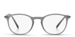 Shop GIORGIO ARMANI Round Eyeglasses in Opal Grey online.