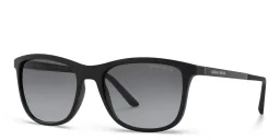 تسوق نظارات شمسية مربّعة جورجو أرماني بلون Matte Black أونلاين.