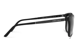 تسوق نظارات شمسية مربّعة جورجو أرماني بلون Matte Black أونلاين.