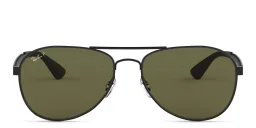 Shop Ray-Ban Unisex Aviator Sunglasses in Black online.