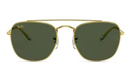 Shop Ray-Ban Square Sunglasses in Gold online.