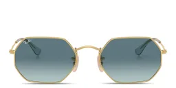 Shop Ray-Ban Octagonal Unisex Irregular Sunglasses in Arista Gold online.