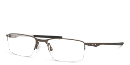 Shop Oakley Half-Rim Rectangle Eyeglasses in Brown online.