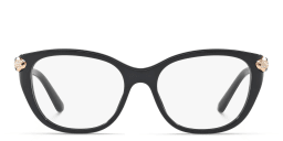 Shop BVLGARI Square Eyeglasses in Black online.