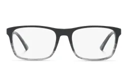 Shop Emporio Armani Rectangle Eyeglasses in Black online.