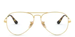 Shop Ray-Ban Pilot Optics Eyeglasses in Gold online.