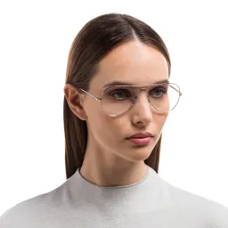 Shop Ray-Ban Pilot Optics Eyeglasses in Silver online.