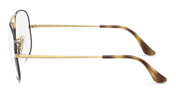 Shop Ray-Ban Aviator Optics Unisex Wide Pilot Eyeglasses in Havana On Arista online.