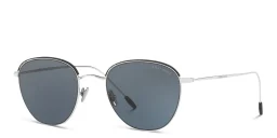 Shop GIORGIO ARMANI Square Sunglasses in Silver online.