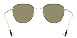 Shop GIORGIO ARMANI Square Sunglasses in Matte Black/Pale Gold online.