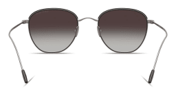 Shop GIORGIO ARMANI Engraved Logo Square Sunglasses in Matte Gunmetal online.