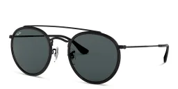 تسوق نظارات شمسية دائرية بجسر أنف مزدوج راي بان بلون أسود أونلاين.
