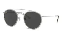Shop Ray-Ban Unisex Round Sunglasses in Silver online.