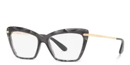Shop Dolce & Gabbana Cat Eye Eyeglasses in Grey online.