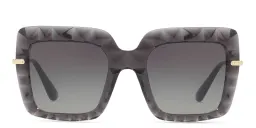 Shop Dolce & Gabbana Square Sunglasses in Transparent Grey online.