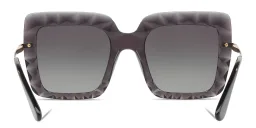 Shop Dolce & Gabbana Square Sunglasses in Transparent Grey online.