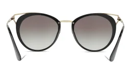 Shop PRADA Round Sunglasses in Black online.