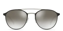 Shop PRADA Round Sunglasses in Black online.