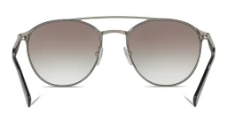 Shop PRADA Round Sunglasses in Black online.
