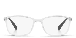 Shop Prada Linea Rossa Rectangle Eyeglasses in Transparent online.