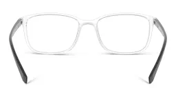 Shop Prada Linea Rossa Rectangle Eyeglasses in Transparent online.