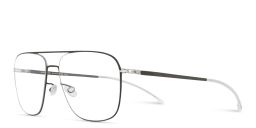 Shop MYKITA Steen Wide Aviator Eyeglasses in Black online.
