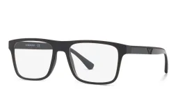 تسوق نظارة طبية بإطار مستطيل امبوريو أرماني بلون Matte Black أونلاين.
