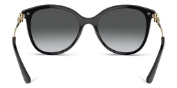 Shop BVLGARI Cat Eye Sunglasses in Black online.