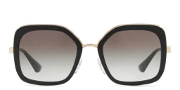 Shop PRADA Square Sunglasses in Black online.