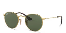 Shop Ray-Ban Junior Kids Round Sunglasses in Gold online.