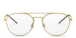 Shop Ray-Ban Unisex Panthos Eyeglasses in Gold online.