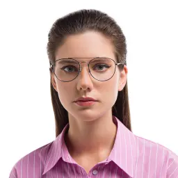 Shop Ray-Ban Unisex Panthos Eyeglasses in Black On Silver online.