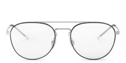 Shop Ray-Ban Unisex Panthos Eyeglasses in Black On Silver online.