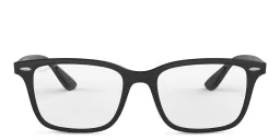Shop Ray-Ban Unisex Rectangle Eyeglasses in Black online.