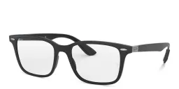 Shop Ray-Ban Unisex Rectangle Eyeglasses in Black online.