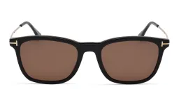 Shop TOM FORD Square Sunglasses in Shiny Black online.