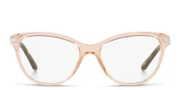 Shop BURBERRY Square Eyeglasses in Transparent Peach online.