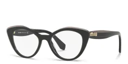 Shop MIU MIU Cat-Eye Eyeglasses in Black online.