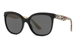 Shop BURBERRY Cat Eye Sunglasses in Black online.
