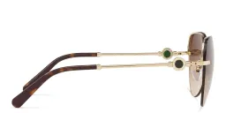 Shop BVLGARI Rimless Aviator Sunglasses in Pale Gold online.