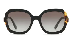Shop PRADA Square Sunglasses in Black online.