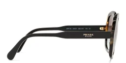 Shop PRADA Square Sunglasses in Black online.