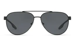 Shop Prada Linea Rossa Pilot Sunglasses in Black online.